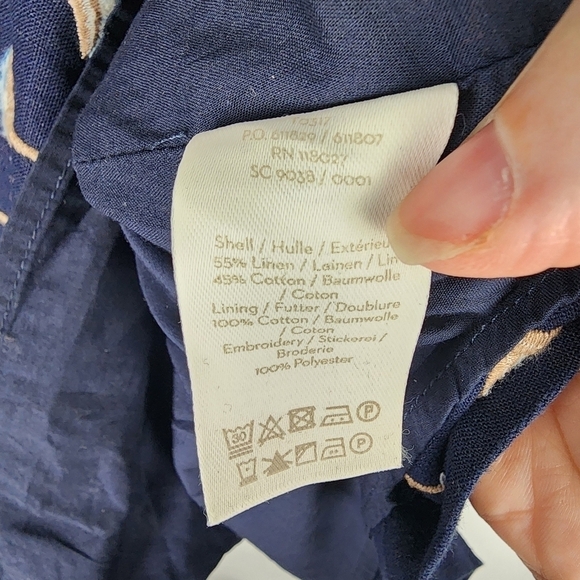 Boden Brooke Linen Blend Embroidered Midi Skirt SIZE 8 - Picture 7 of 7